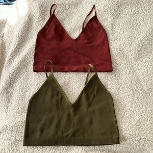 2 for 1 Ribbed Crop Tops